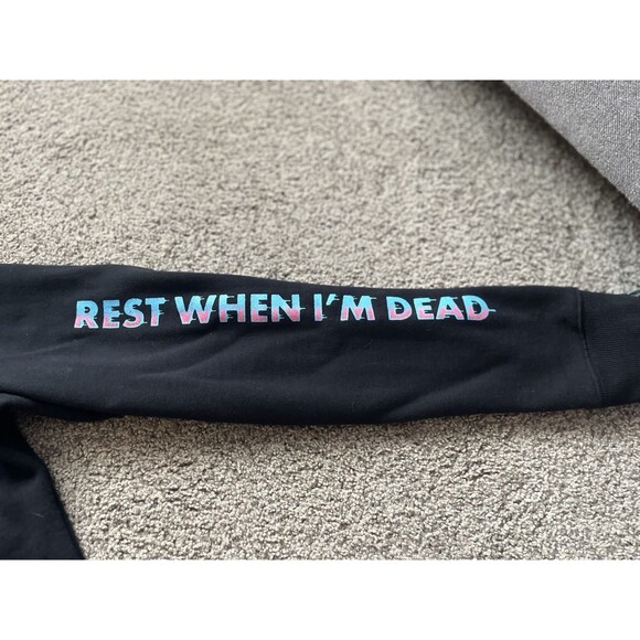 HVIII Brand Goods Hoodie Size XL Momento Mori Black Skull Fitness Pullover - Picture 4 of 7